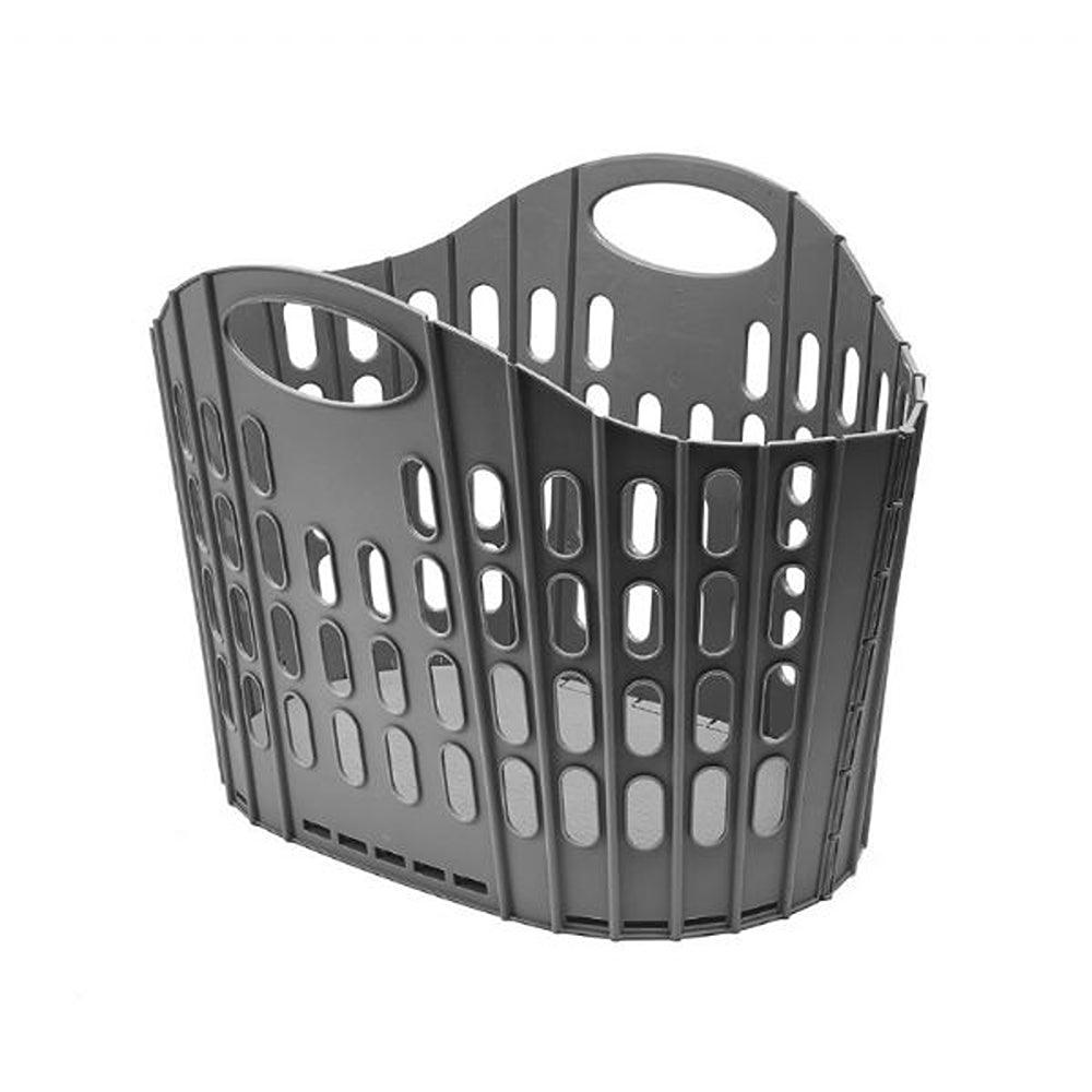 Addis Charcoal Fold Flat Laundry Basket 38L Choice Stores