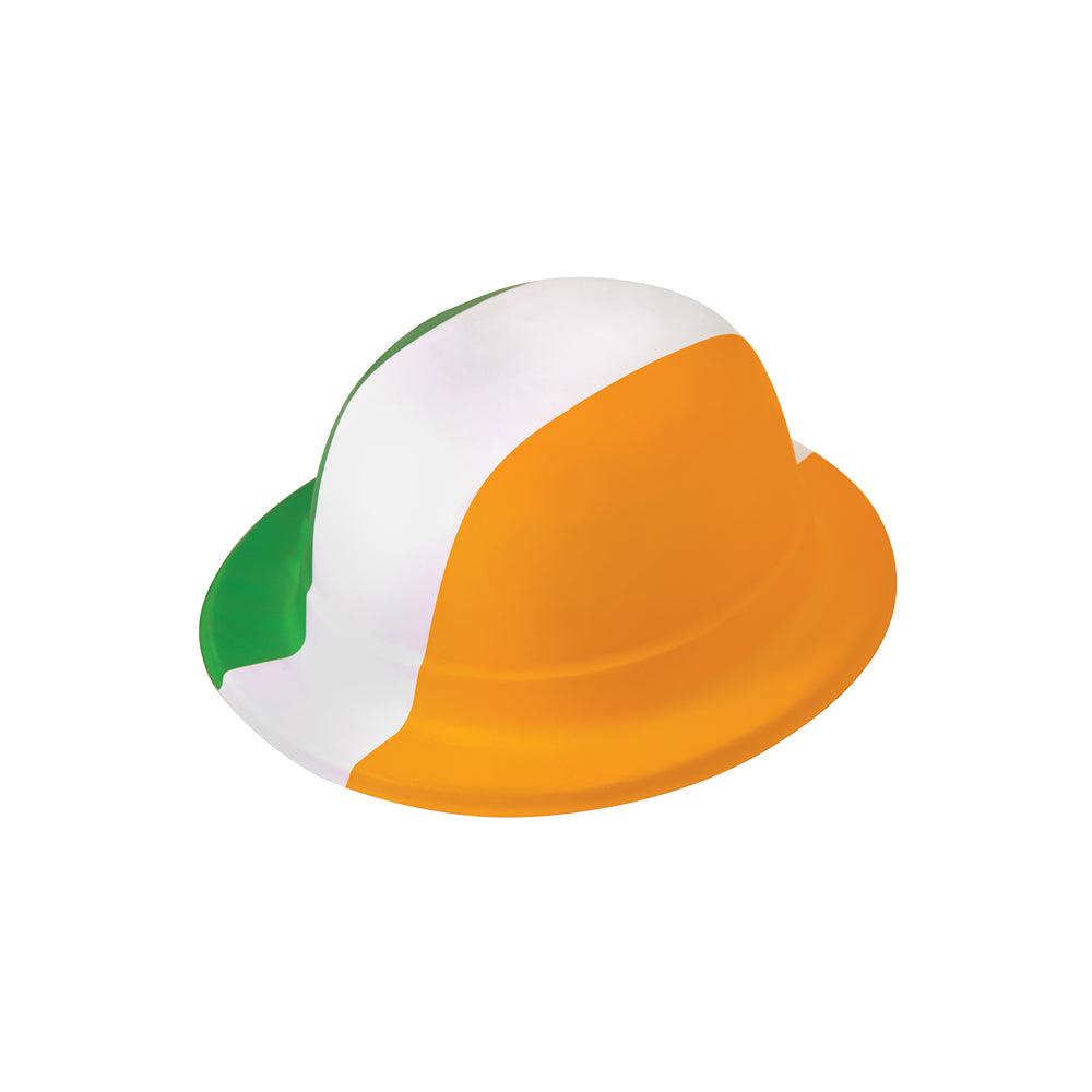 Irish Tri Colour Plastic Bowler Hat Adult Choice Stores