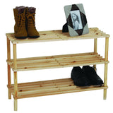 3 Tier Wooden Shoe Rack 64 x 26 x 48cm - Choice Stores