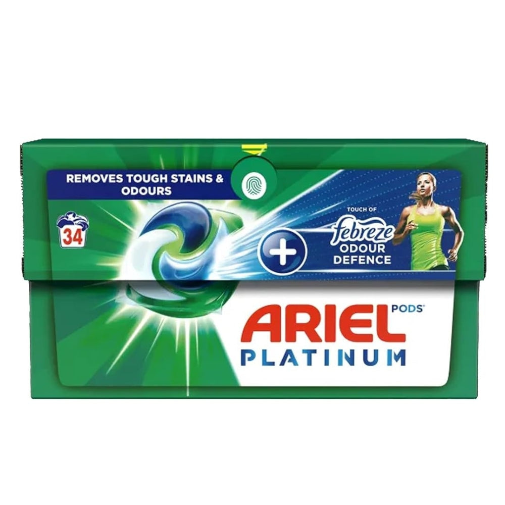 Ariel Platinum+ All in 1 Pods | Febreze Fresh Scent | 34 Washes