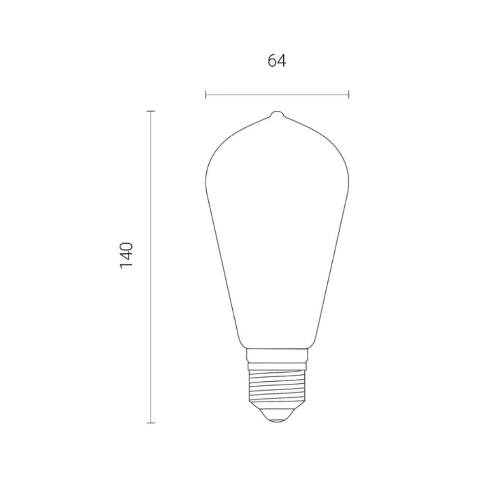 4Lite Wiz Connected 6.5W ST64 LED Smart Filament Bulb E27 | Tuneable White & Dimmable - Choice Stores