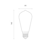 4Lite Wiz Connected 6.5W ST64 LED Smart Filament Bulb E27 | Tuneable White & Dimmable - Choice Stores