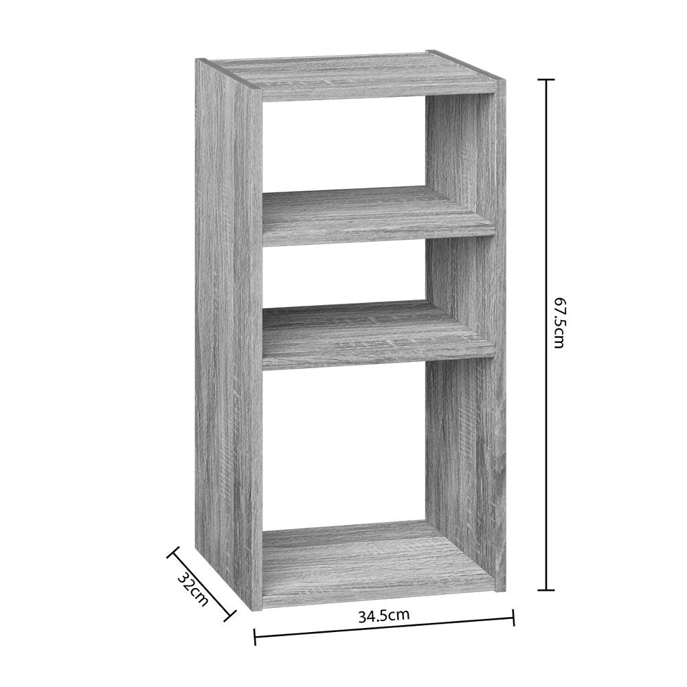 5 Five Grey Oak 3 Panel Tall Shelves | 67cm - Choice Stores