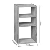 5 Five Grey Oak 3 Panel Tall Shelves | 67cm - Choice Stores