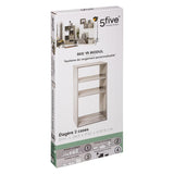 5 Five Grey Oak 3 Panel Tall Shelves | 67cm - Choice Stores