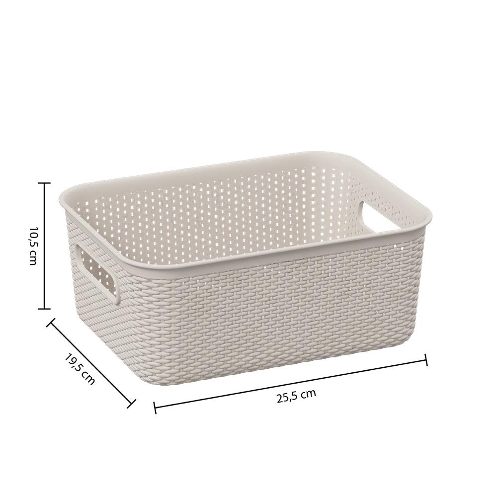 5 Five Linen Crochet Basket | 4L - Choice Stores