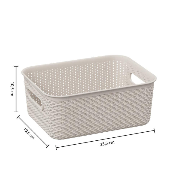 5 Five Linen Crochet Basket | 4L - Choice Stores