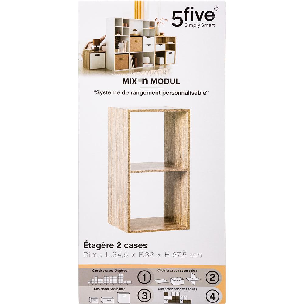 5 Five Natural Wood Effect 2 Panel Shelf | 68cm - Choice Stores