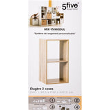 5 Five Natural Wood Effect 2 Panel Shelf | 68cm - Choice Stores