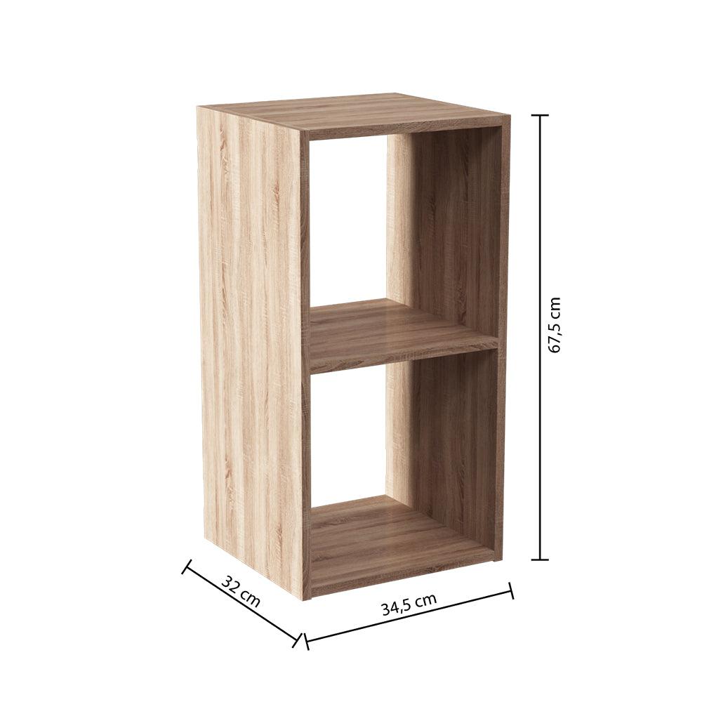 5 Five Natural Wood Effect 2 Panel Shelf | 68cm - Choice Stores