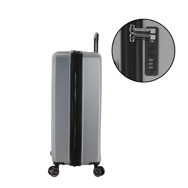 Travel Select Naples Charcoal Cabin Luggage 22in | USB Charger Port & Combination Lock