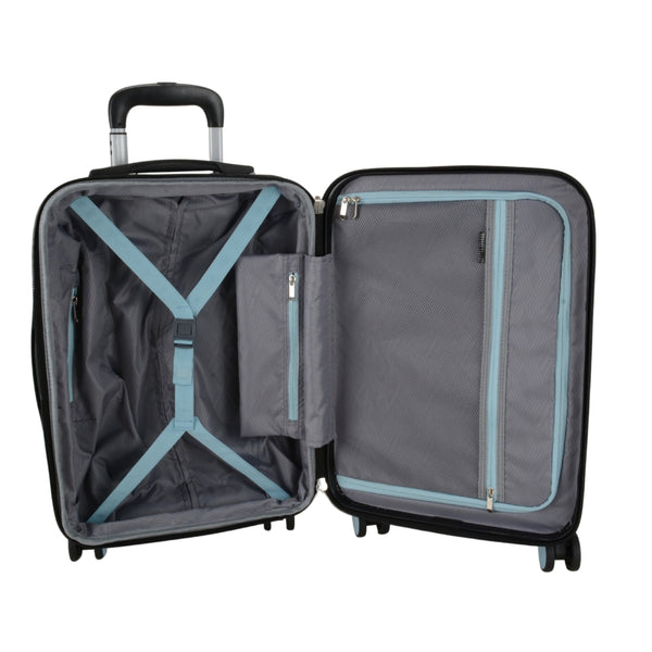 Travel Select Ashington Light Blue Cabin Luggage 22in | USB Charger Port & Combination Lock