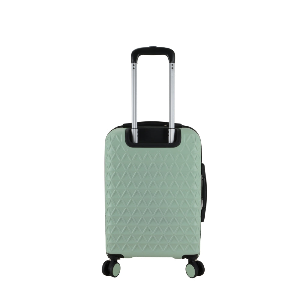 Travel Select Ashington Quiet Green Cabin Luggage 22in | USB Charger Port & Combination Lock