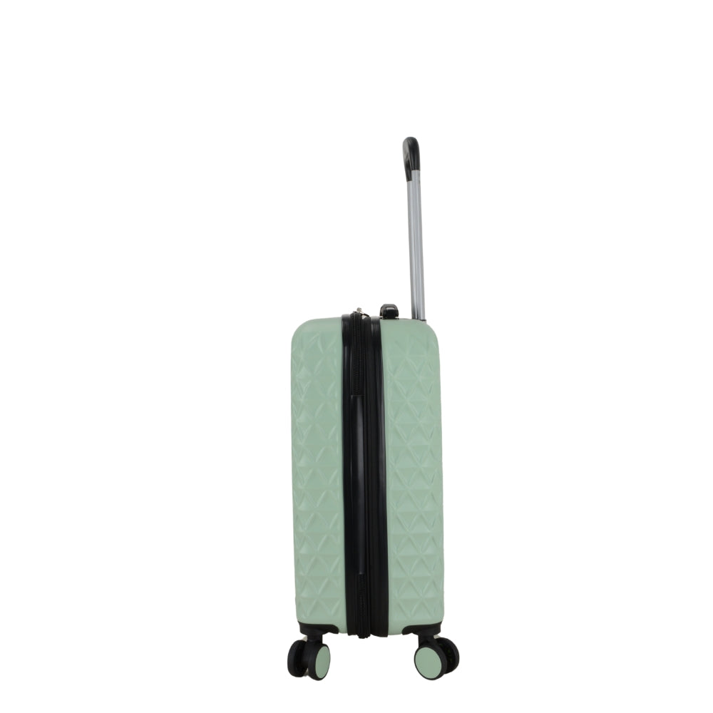 Travel Select Ashington Quiet Green Cabin Luggage 22in | USB Charger Port & Combination Lock