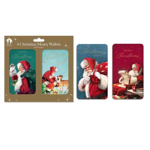 Traditional Christmas Money Wallets | Pack of 4