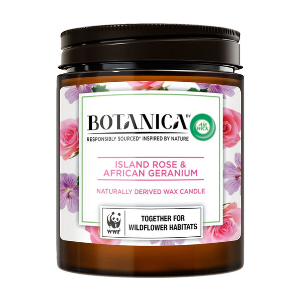 Air Wick Botanica Island Rose & African Geranium Candle | 205g