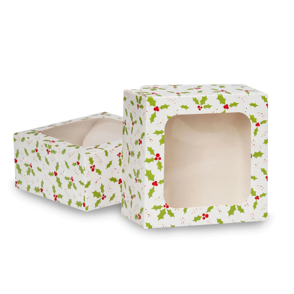 Anniversary House Holly Treat Boxes with Display | Pack of 2