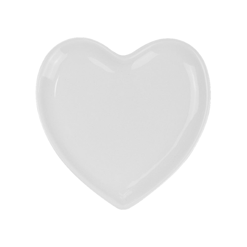 Valentines Day Ceramic Heart Plate | Assorted Colour | 21.5cm