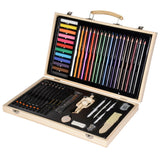 Elements Comprehensive Wooden Art Box Set | High Pigment Mediums & Blending Tools