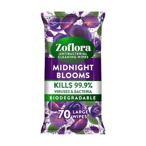 Zoflora Multi-Surface Cleaning Wipes Midnight Blooms | 70's