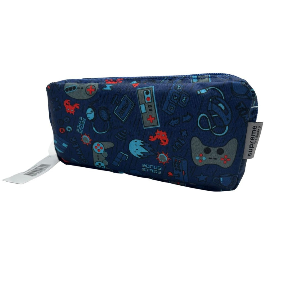 Double Pencil Case Gaming Navy