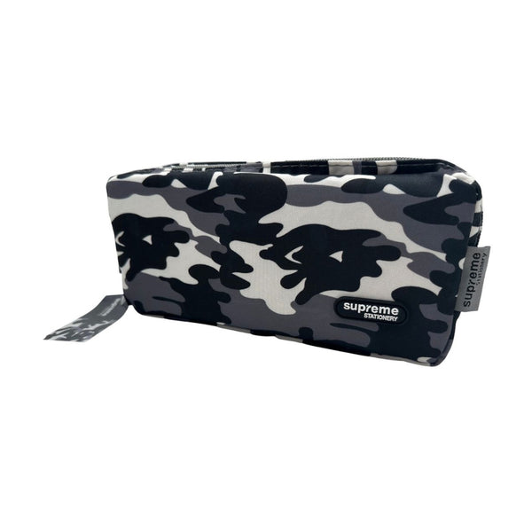 Double Pencil Case Camo Blk