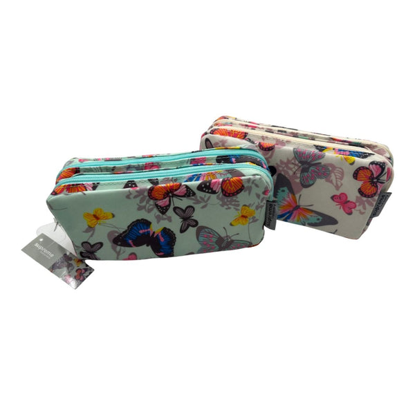 Double Pencil Case Butterfly  | Assorted Design