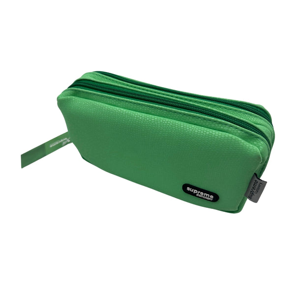 Double Pencil Case Green Scale