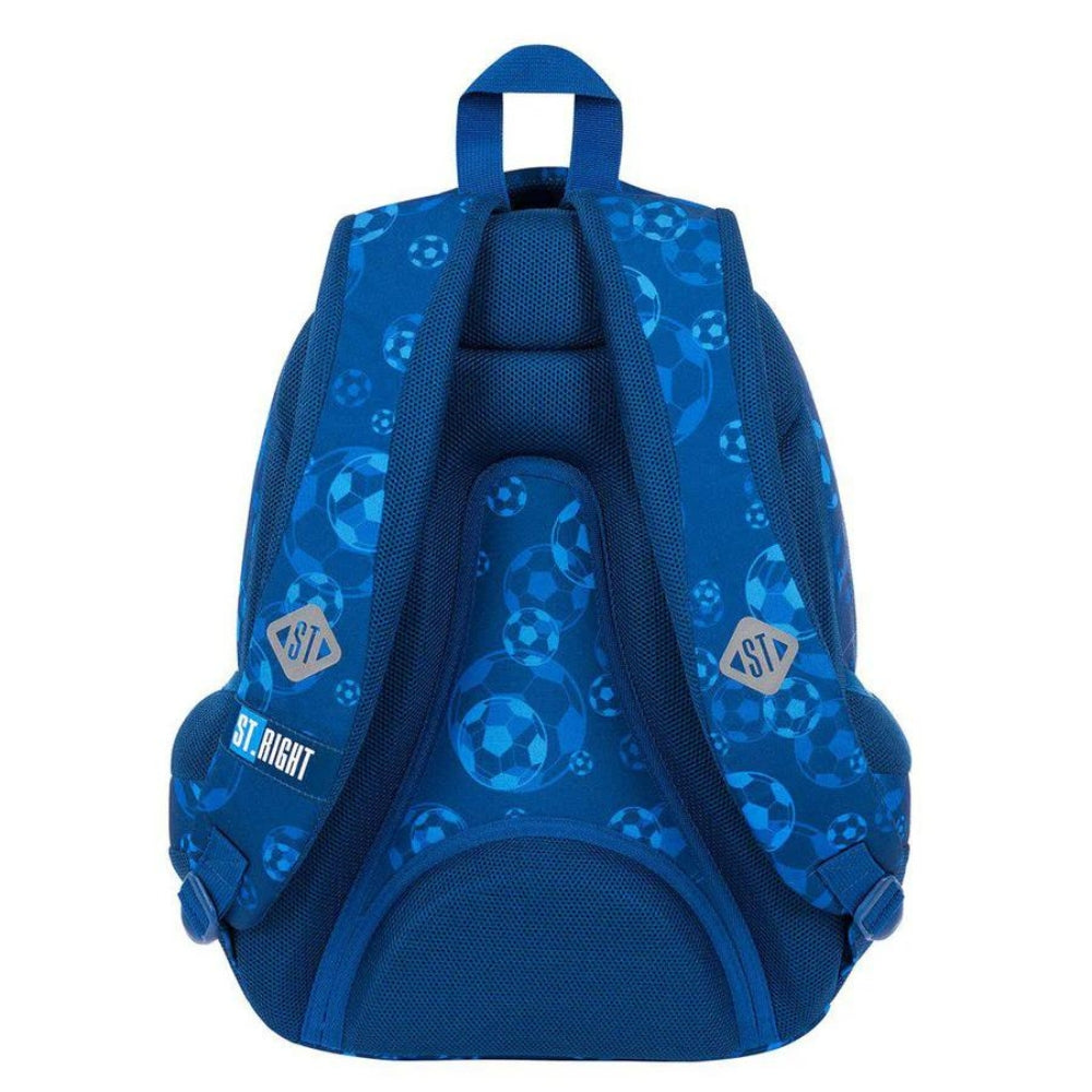 Football Blue 17 Inch School Bag | Spacious and Durable Backpack for Boys