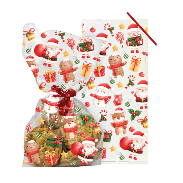 Anniversary House Santa & Friends Design Christmas Treat Bags | Pack of 20