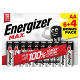 Energizer Max AA Batteries 6+4 Free