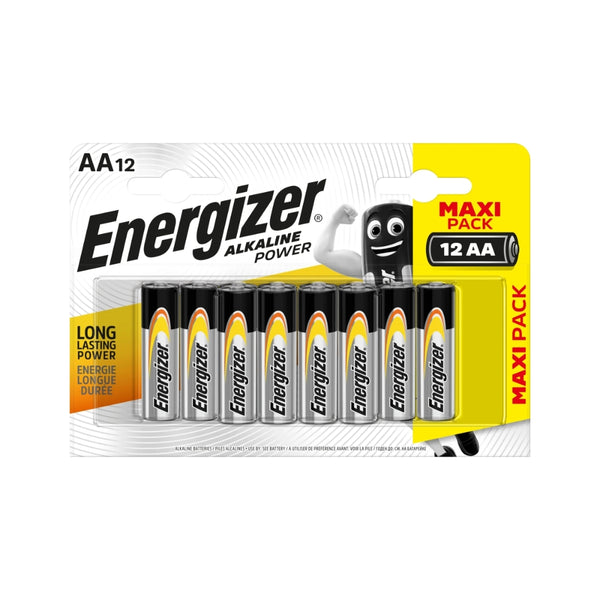 Energizer Alkaline Power AA Batteries | Pack of 12