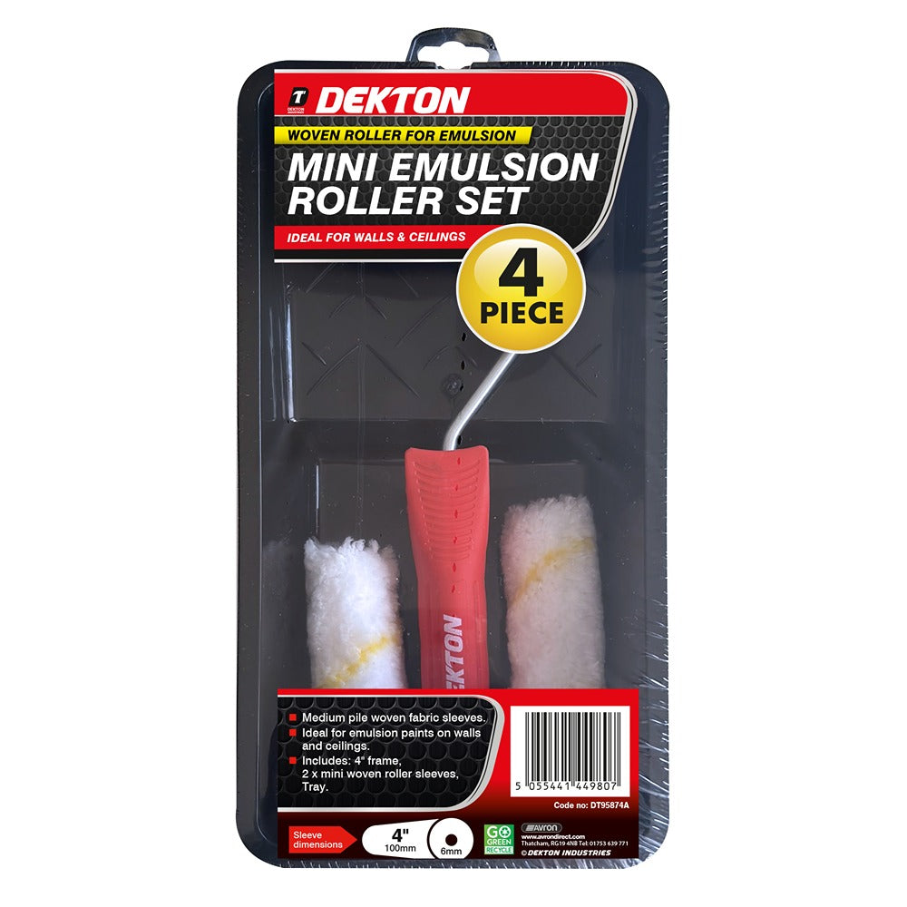 dekton emulsion roller set  4 inch 4 piece