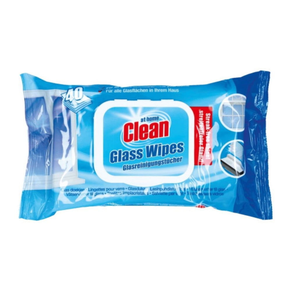 At Home Clean Glass Cleaning Wipes | 40s