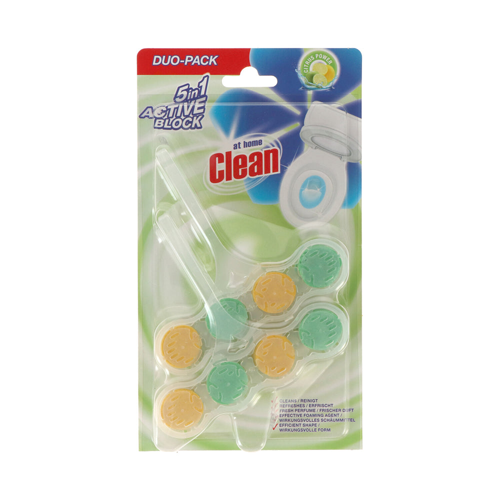 At Home Clean Toilet Block | Citrus Scent Duo-Pack