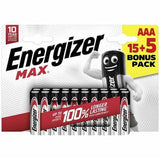 Energizer Max AAA Batteries 15+5 Free