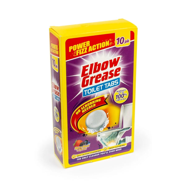 Elbow Grease Toilet Bowl Cleaner Tablets Fizz Action Tabs Berry Blast | Pack of 10