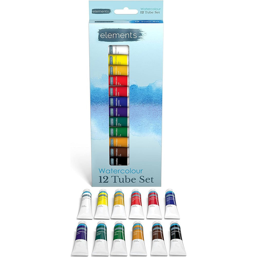 Elements Vibrant Watercolour Tubes Set | 12 Colours