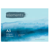 Elements A5 Watercolour Paper | 12 Sheets 300gsm