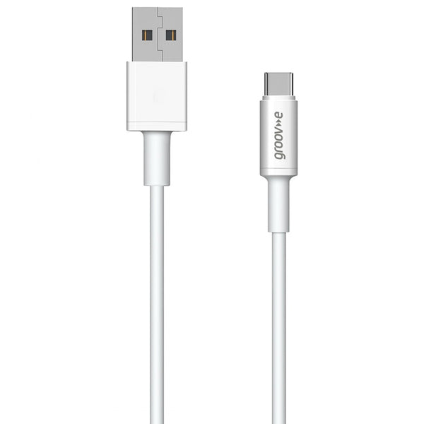 Groov-e USB-C to A Cable | 1M White | Fast Charging | 2.4A