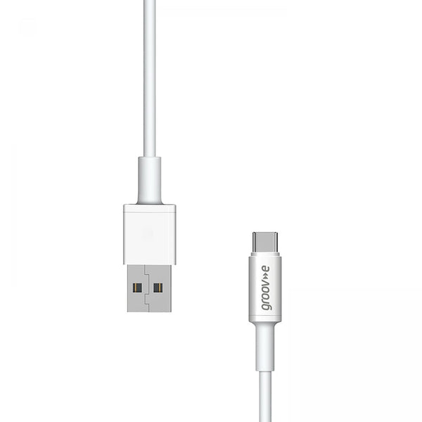 Groov-e USB-C to A Cable | 1M White | Fast Charging | 2.4A