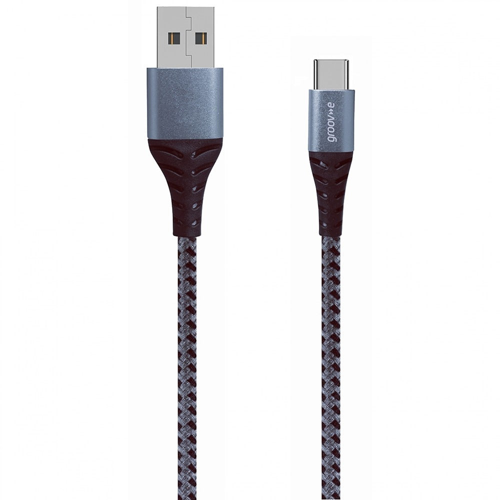 Groov-e Braided USB-C to A Cable | 1M | 2.4A Fast Charging