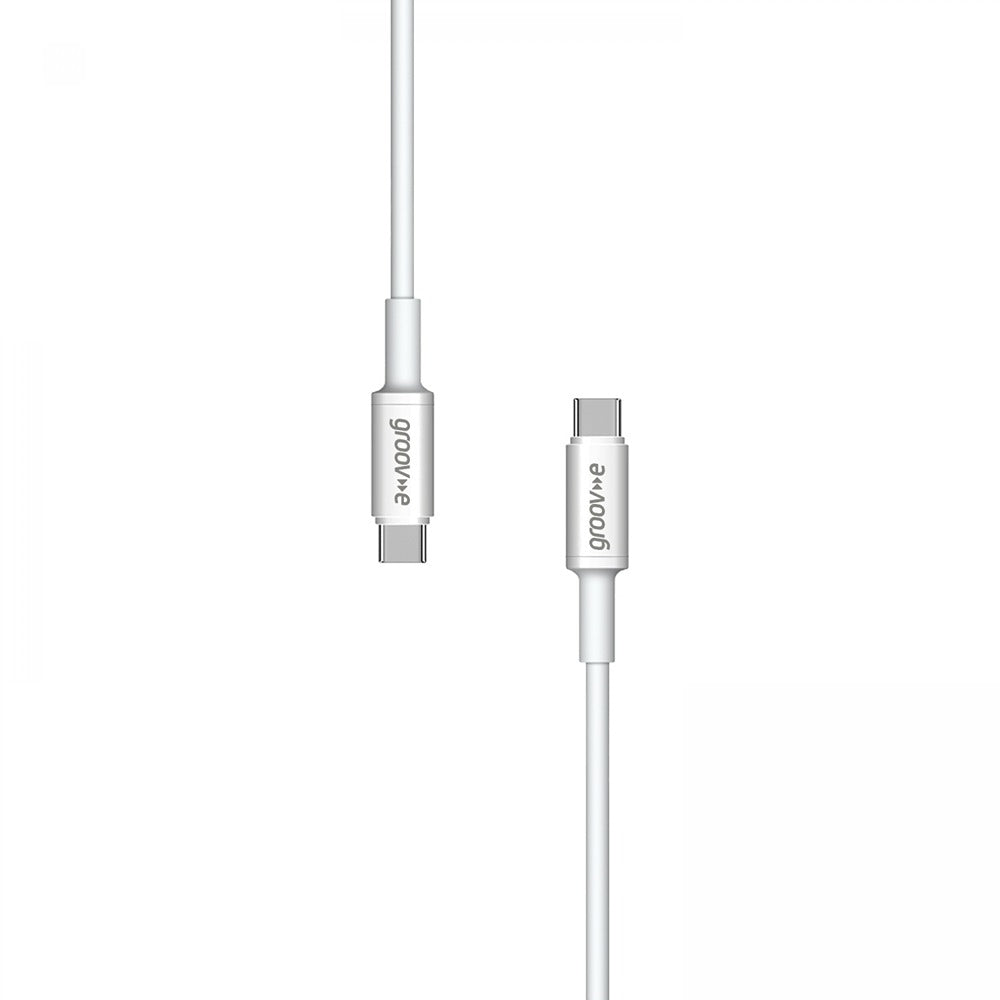 Groov-e USB-C to USB-C Cable | 1M White | 2.4A Fast Charging