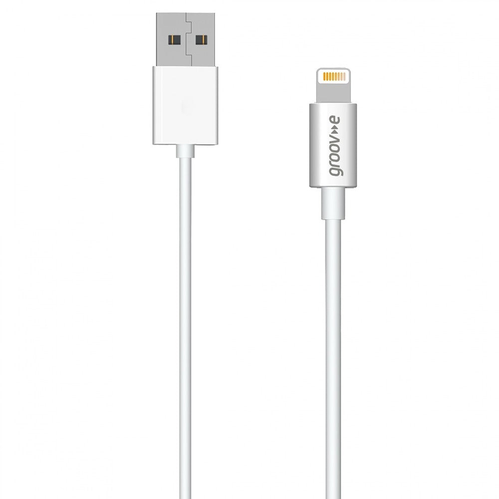 Groov-e Lightning to USB-A Cable | 1M White | 2.4A Fast Charging