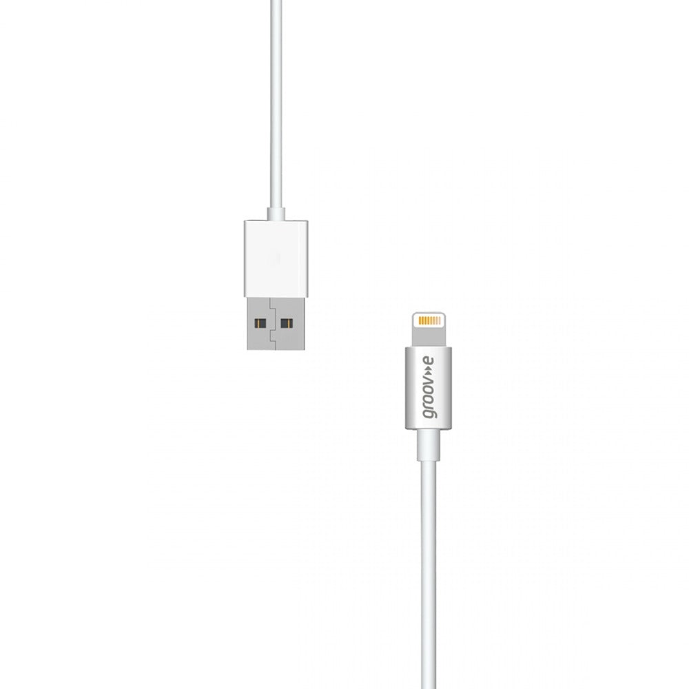 Groov-e Lightning to USB-A Cable | 1M White | 2.4A Fast Charging