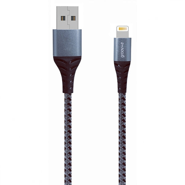 Groov-e Braided Lightning to USB-A Cable | 1M | 2.4A Fast Charging