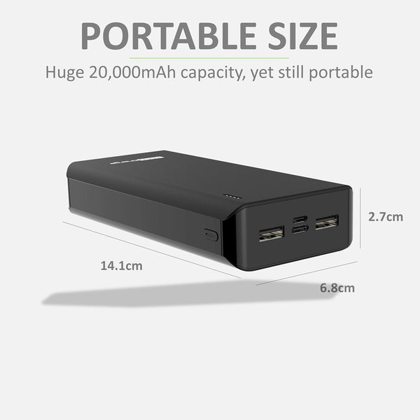 TechCharge Triple Port Power Bank | 20,000mAh