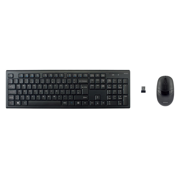 Deltaco Wireless Keyboard & Mouse Set | Black Finish