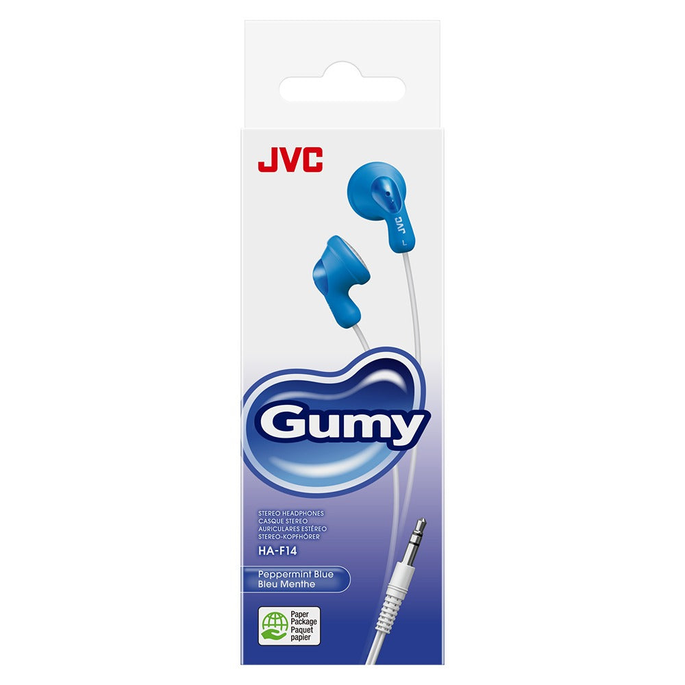 JVC Peppermint Blue Gumy In-Ear Earphones | 3.5mm Jack