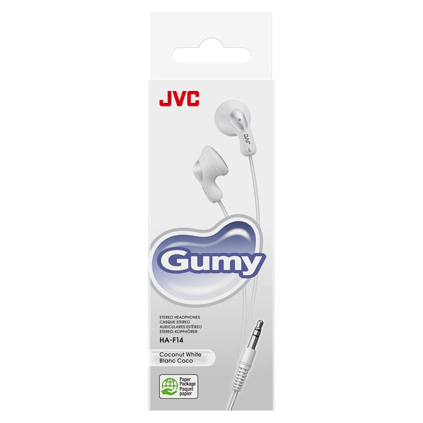 JVC Coconut White Gumy In-Ear Earphones | 3.5mm Jack